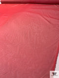Italian Ruffo Coli and Pamella Roland Ombré Printed Polyester Chiffon - Strawberry Red
