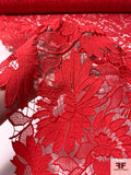 Pamella Roland CDC-Based Lightweight Guipure Lace - Red