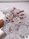 Pamella Roland Double-Scalloped Floral Guipure Lace with Light Cording - Off-White