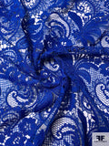 Pamella Roland Paisley Floral Guipure Lace - Royal Blue