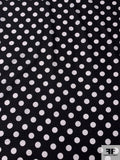 Polka Dot Printed Cotton Lawn - Black / White