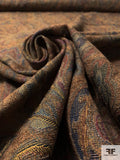 Paisley Vines Tapestry-Look Brocade - Multicolor Earth Tones