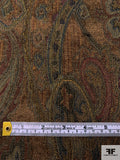 Paisley Vines Tapestry-Look Brocade - Multicolor Earth Tones