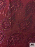 Unique Paisley Brocade with Metallic Detailing - Red / Magenta / Yellow-Gold / Black
