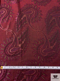 Unique Paisley Brocade with Metallic Detailing - Red / Magenta / Yellow-Gold / Black