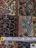 Patchwork-Style Tapestry-Look Metallic Brocade - Multicolor