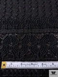 Italian Textured Metallic Luxury Brocade - Black