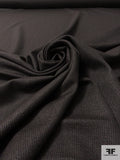 Shadow Striped Lightweight Wool Traditional Suiting - Black / Ecru