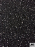 Italian Textured Speckled Wool Blend Jacket Weight Tweed - Black / Ivory / Grey
