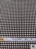 Italian Houndstooth Wool Suiting - Black / Off-White