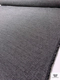Italian Wool Blend Tweed Suiting - Black / White