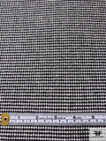 Micro Houndstooth Wool Blend Flannel Suiting - Black / Ivory