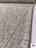 Chanel-Like Tweed Suiting with Lurex Fibers and Sequins - Mint / Baby Pink / Tan / Grey / Off-White