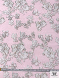 Dreamy Floral Printed Cotton Voile - Baby Pink / Off-White / Ecru