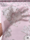 Dreamy Floral Printed Cotton Voile - Baby Pink / Off-White / Ecru