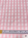French Gingham Check Printed Cotton Lawn - Bubblegum Pink / Off-White