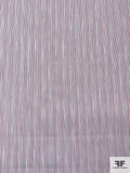 Italian Vertical Striped Yarn-Dyed Cotton Shirting - Maroon / White / Blue