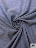 Italian Stretch Cotton Oxford - Denim Blue