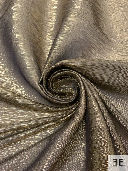 Silk Gold Lame Fabric by the Yard, Gold Metallic Silk Fabric, Silk Fabric  Sale, Silk Fabric by the Yard, Gold Metallic Silk Georgette Fabric 