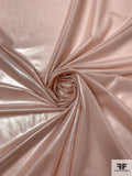 Italian Solid Foil Printed Polyester Chiffon - Nude / Silver
