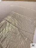 Lurex Pinstriped Silk Chiffon - Gold / Parchment