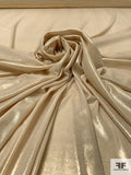 Solid Foil Printed Slinky Knit - Light Gold