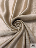 Solid Slightly Crinkled Rayon Lamé - Pearlized Taupe