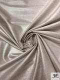Italian Twill Weave Lamé - Silver / Dark Grey