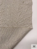 Italian Metallic Textured Soft Lamé - Taupe / Silver