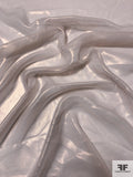 Foil Printed Polyester Chiffon - Rose Gold / Taupe