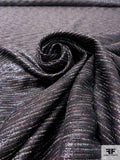 Metallic Tweed Suiting - Purple / Black / Sky Blue / Silver