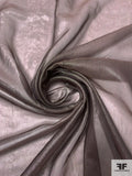Foil Printed Polyester Chiffon - Devonwood Taupe / Silver