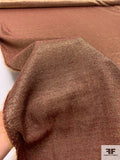 Sparkly Lamé Stretch Wool - Gold / Russet Brown