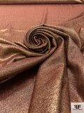 Sparkly Lamé Stretch Wool - Gold / Russet Brown