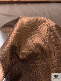 Italian Reptile Pattern Embossed-Look Lamé - Brown Copper