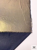 French Foil Printed Polyester Chiffon - Gold / Black