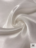 Italian High-Sheen Silk Blend Stiff Organza - Off-White