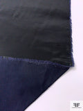 Italian Liquid-Look Silk and Cotton Backed Novelty - Glossy Black