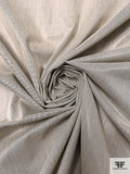 Italian High-Sheen Novelty Cotton Shirting - Black / Ivory