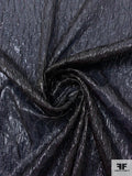 Italian Semi-Sheer Textured Lamé - Black