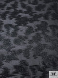 Italian Abstract Metallic Silk Chiffon - Black