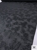 Italian Abstract Metallic Silk Chiffon - Black