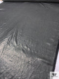 Italian Foil Printed Silk Fuji - Black / Metallic Taupe