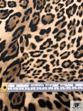Leopard Printed Scuba Kint - Tan / Black