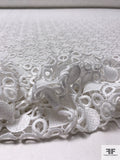 Floral Rings Guipure Lace - White