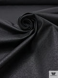 Solid Metallic Brocade with Fused Back - Black
