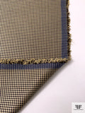 Italian Mini Houndstooth Fine Wool Suiting - Champagne Gold / Black