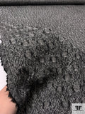 Textured Wool Blend Jacket Weight with Lurex Speckles - Black / Grey / Silver