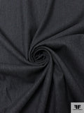 Striped Ottoman Weave Suiting - Dark Grey / Black