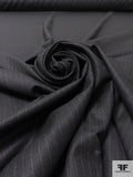 Made in England Super 130s Super Fine Merino Wool Suiting - Soft Black / White